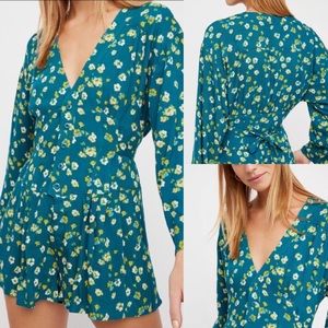 Free People L'amour Printed Romper Playsuit 0